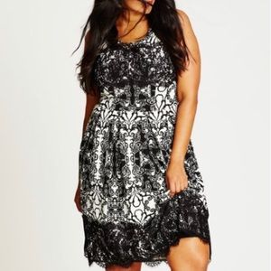 City Chic Ivory Lace Royale Dress